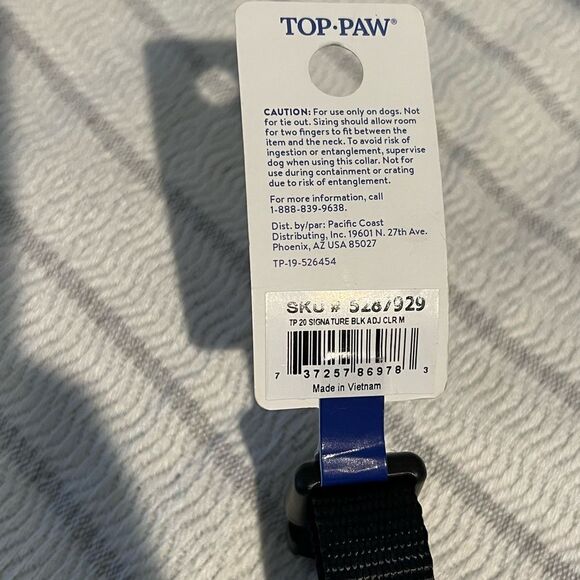 Nwt Top Paw Black Nylon Dollar Size Medium - Picture 4 of 5